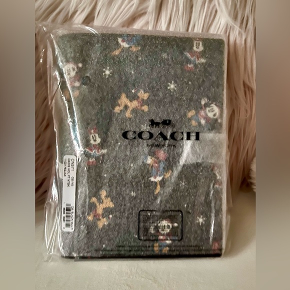 NEW Coach Disney X Coach Holiday Print Coated Canvas Leather Notebook Journal - Picture 9 of 15